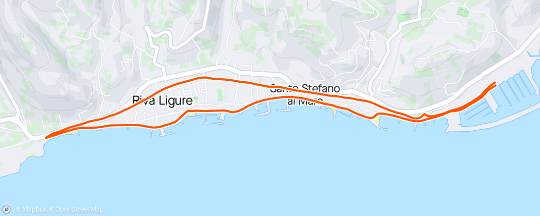Map of the activity, Saturday stroll in SanRemo