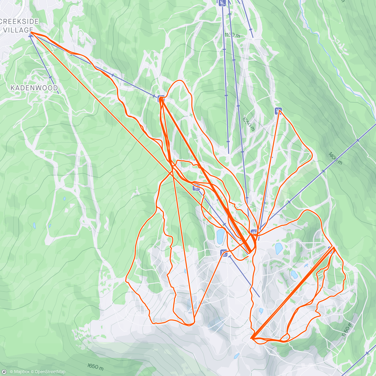 Map of the activity, Whistler