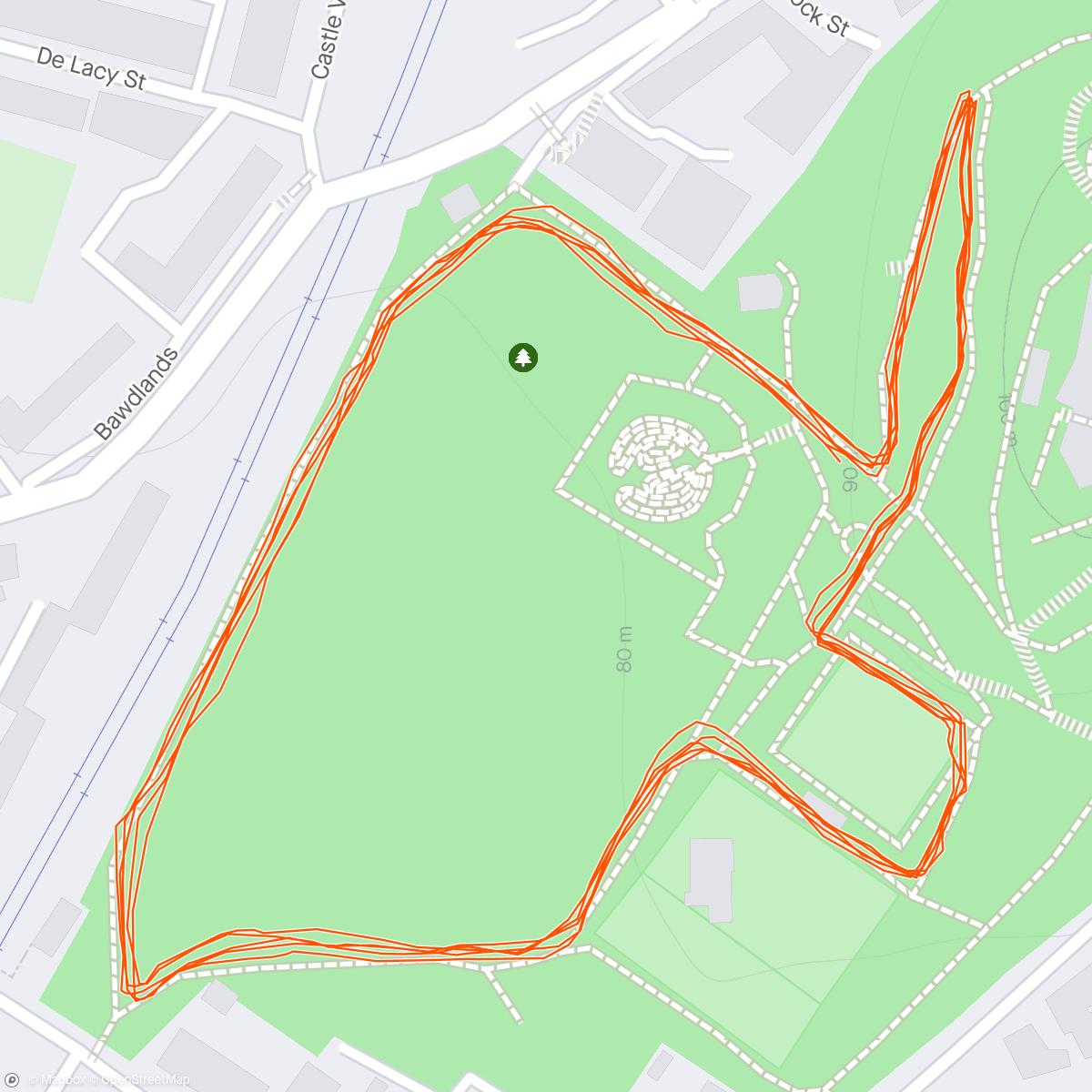 Map of the activity, parkrun 148 - Clitheroe