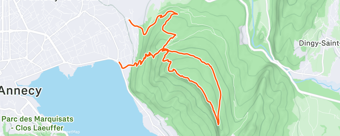 Map of the activity, Veyrier classic