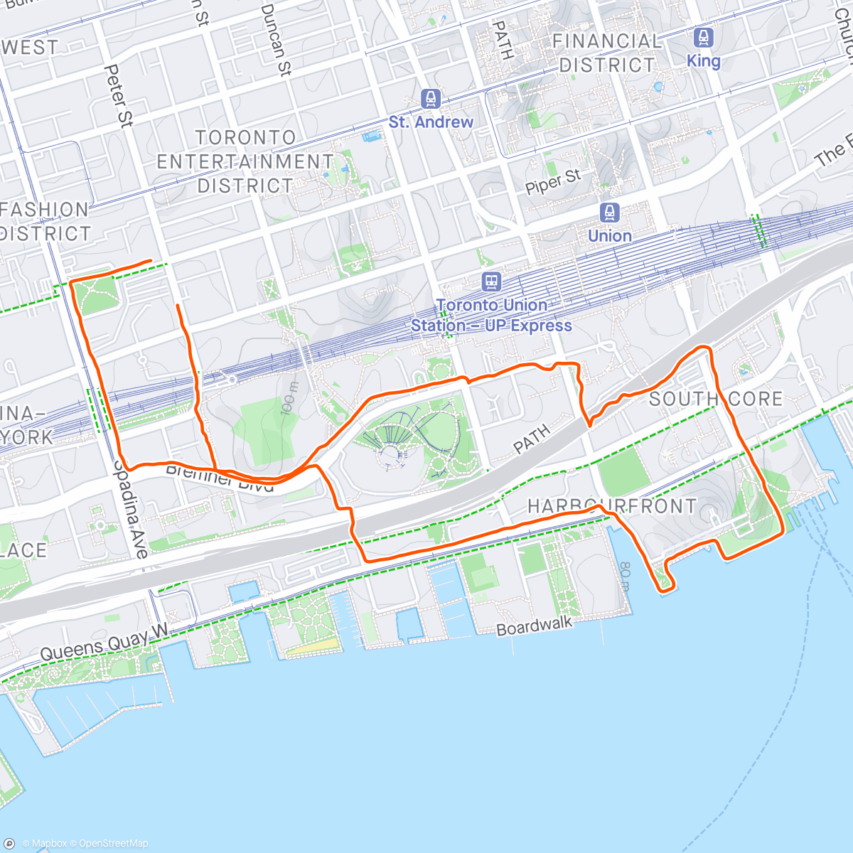 Map of the activity, Good morning Toronto ☀️