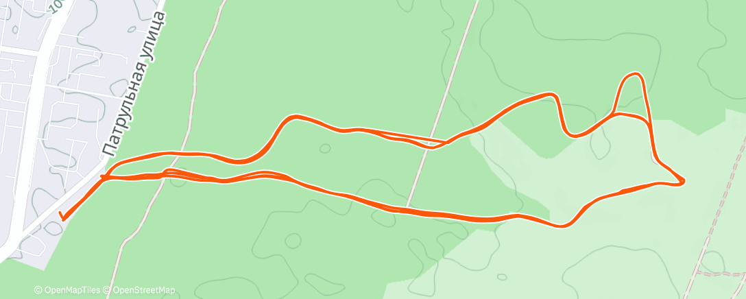 Map of the activity, Morning Nordic Ski
