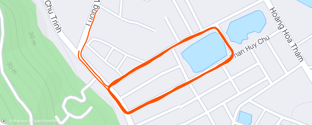 Map of the activity, Morning Run