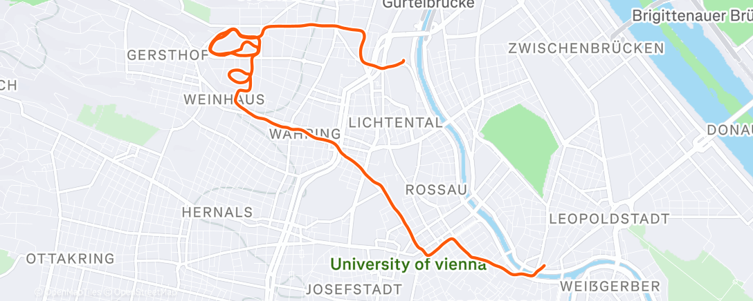 Map of the activity, Lauf mit Paul