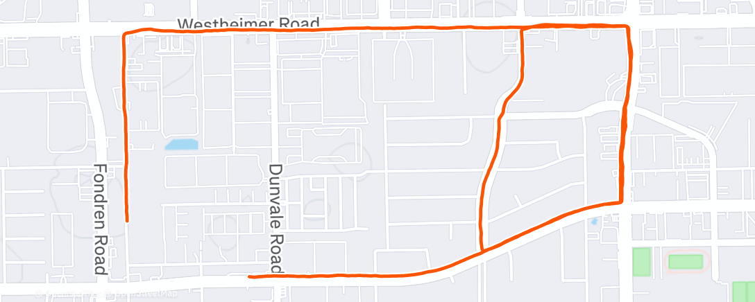 Map of the activity, Morning Run