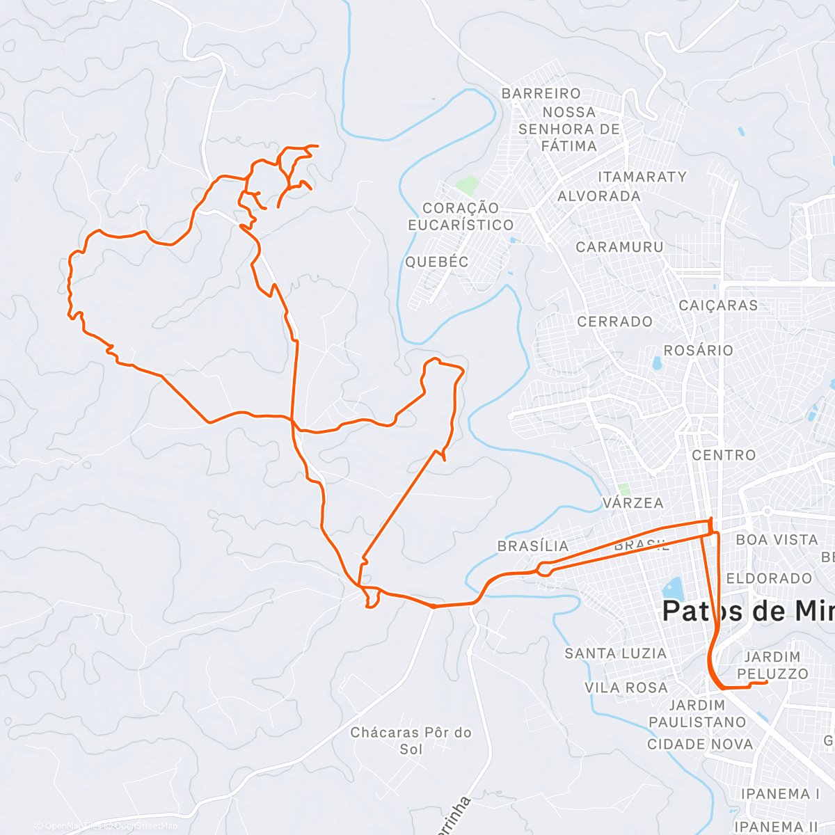 Map of the activity, Simulado Prólogo Cape Epic