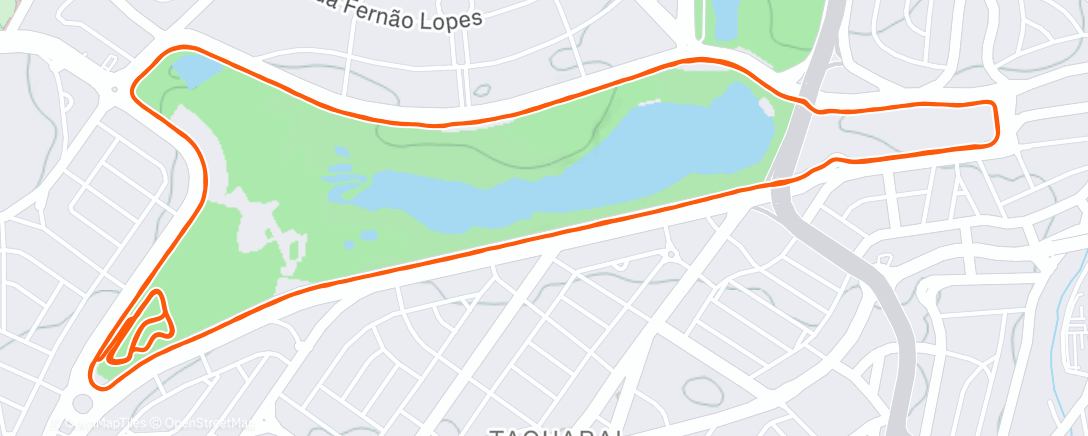 Карта физической активности (Corrida ao entardecer)