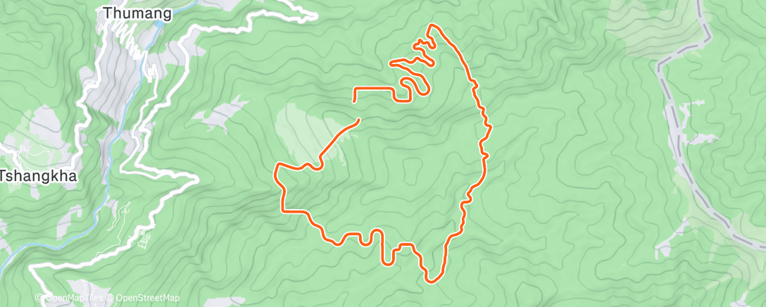 Mapa de la actividad (MyWhoosh - Trongsa)