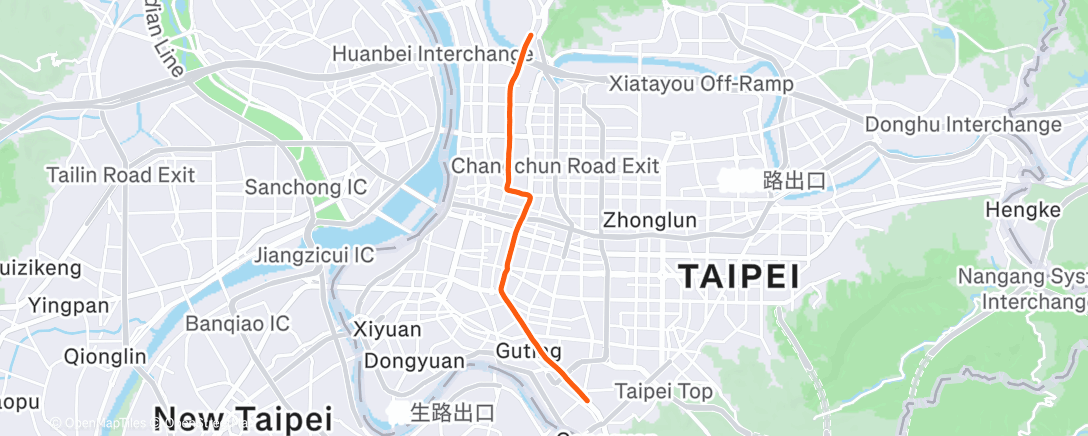 Map of the activity, Morning Ride