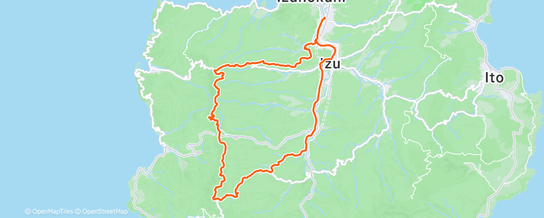 Map of the activity, Lunch Ride