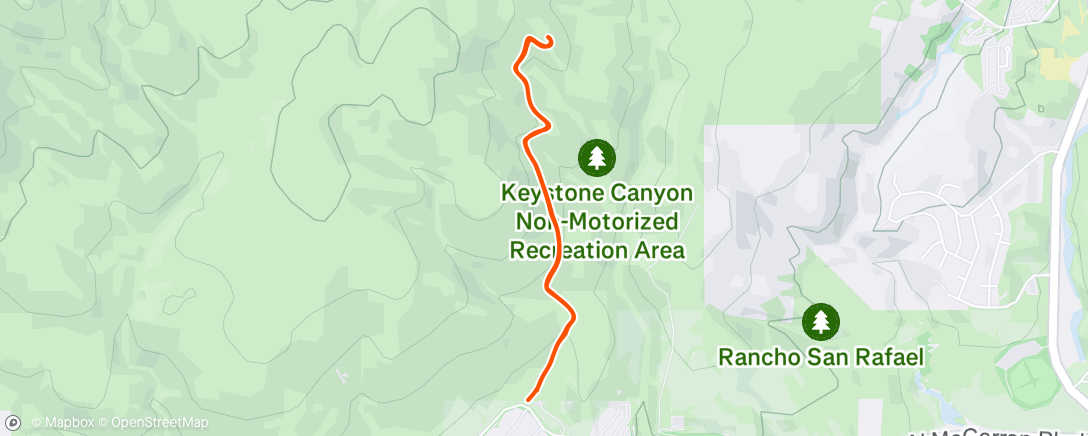 Map of the activity, Afternoon Trail Run