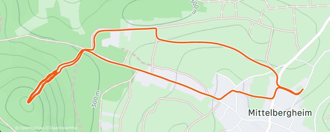 Map of the activity, Trail le matin