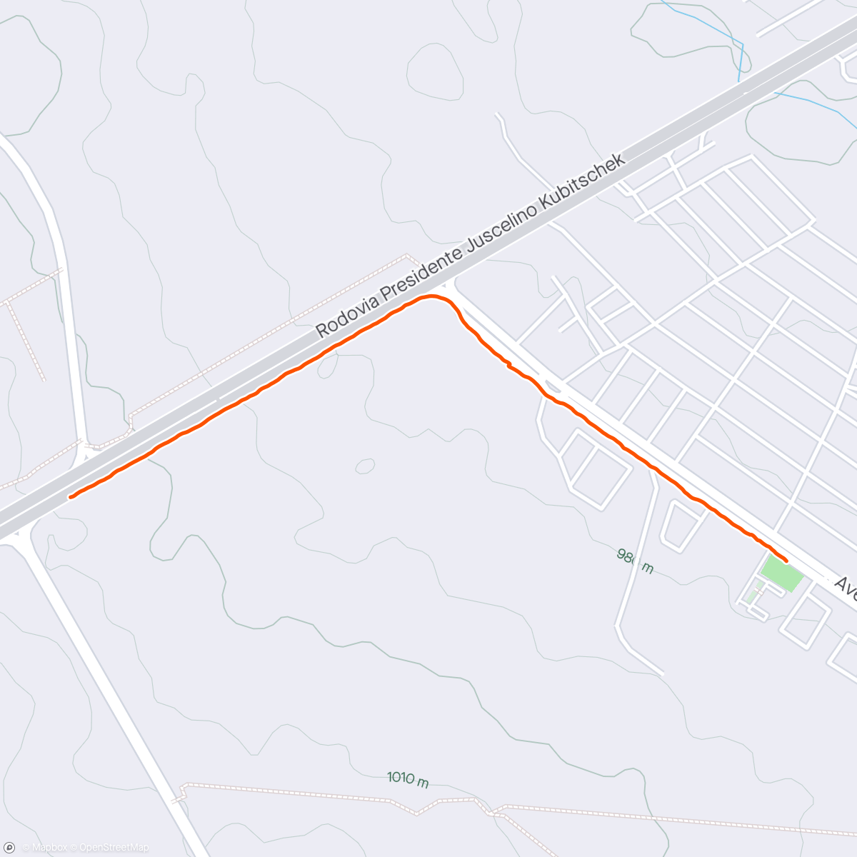 Map of the activity, Caminhada do ônibus quebrado.