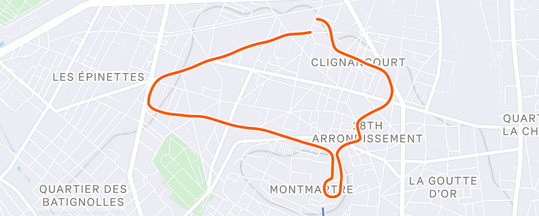 Map of the activity, Y neige