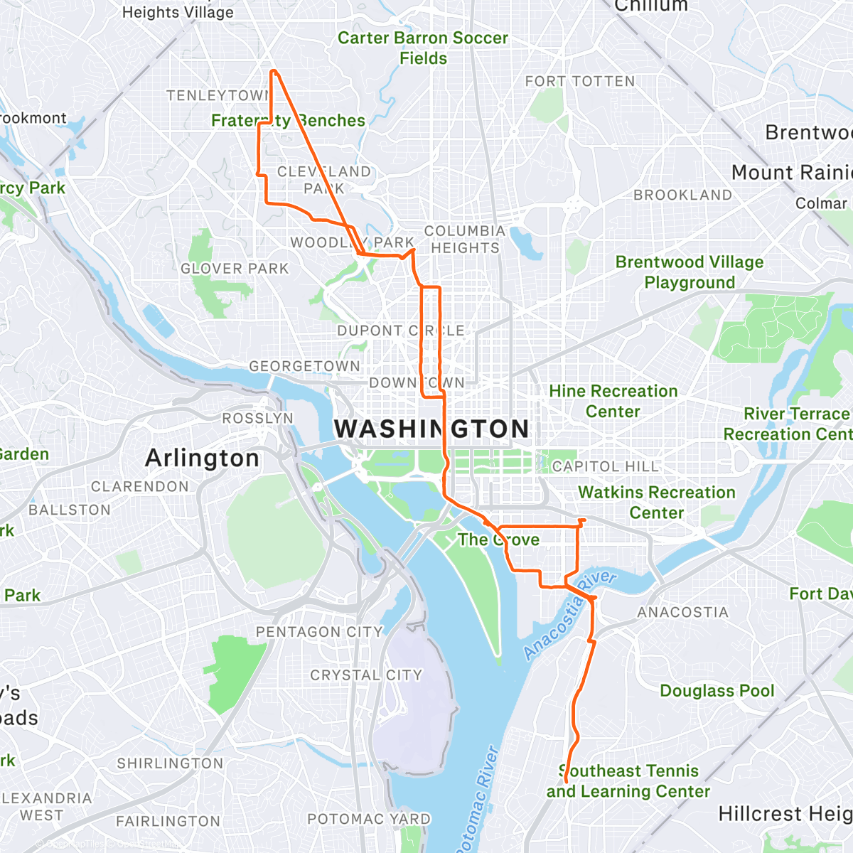 Map of the activity, do it for the gram