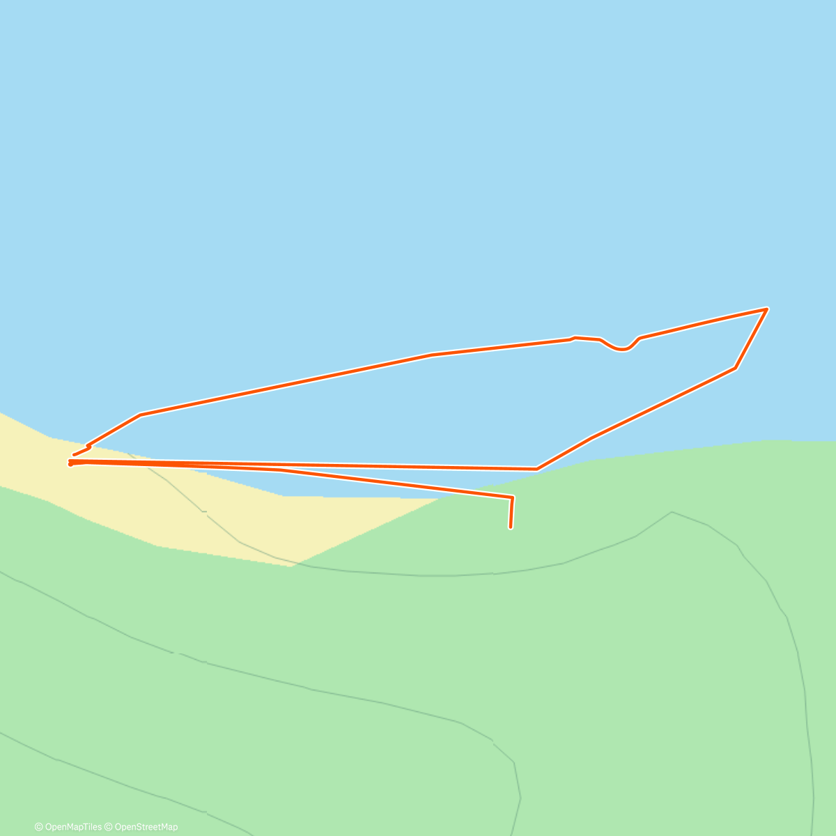 Map of the activity, Afternoon Swim