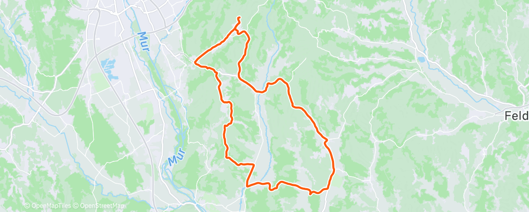 Map of the activity, Lunch Ride