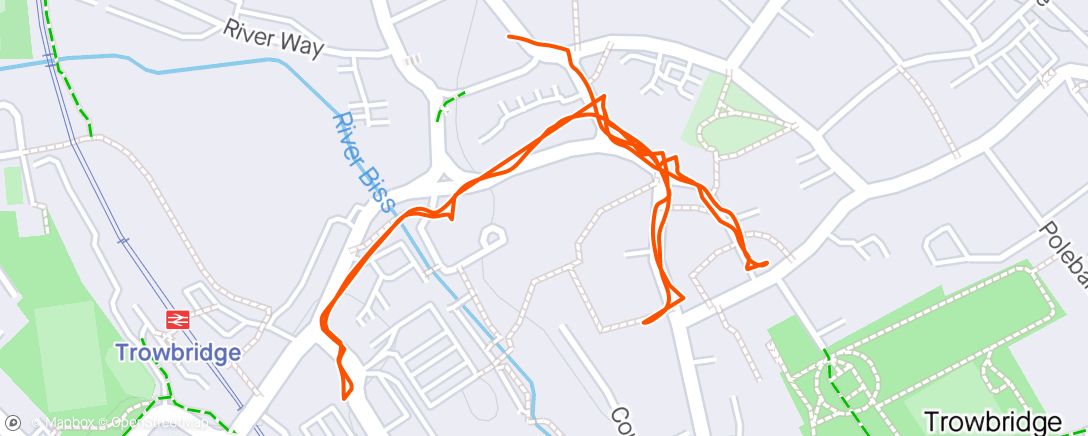 Map of the activity, Trowbridge Walk