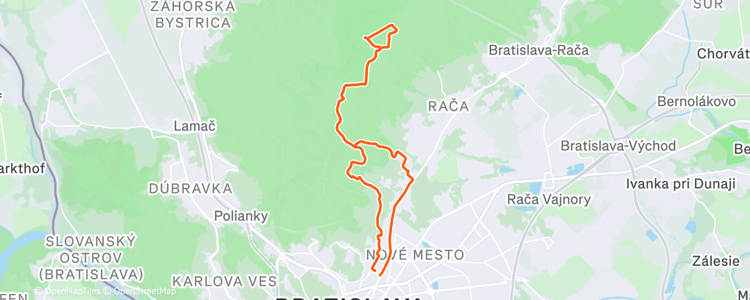 Map of the activity, Morning Ride