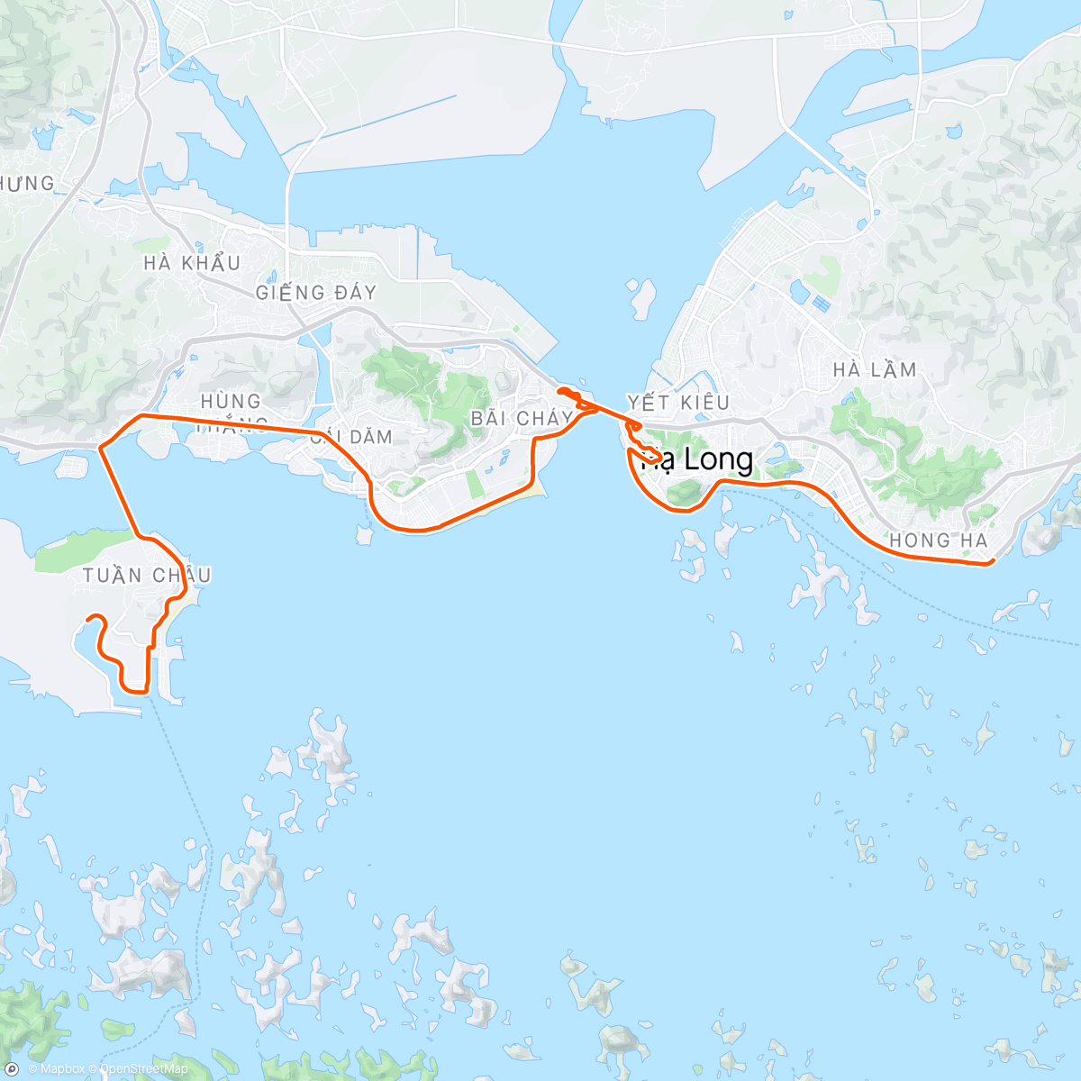Map of the activity, ROUVY - Group Ride: Vietnam - the awesome Ha Long Bay