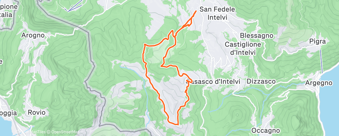 Map of the activity, Morning Trail Run