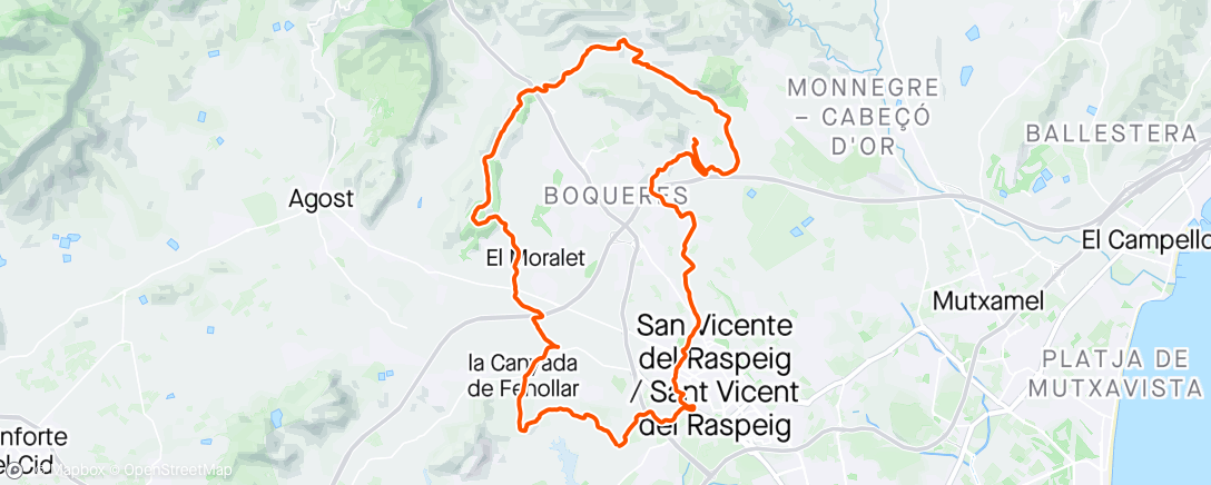 「Bicicleta de montaña eléctrica matutina」活動的地圖