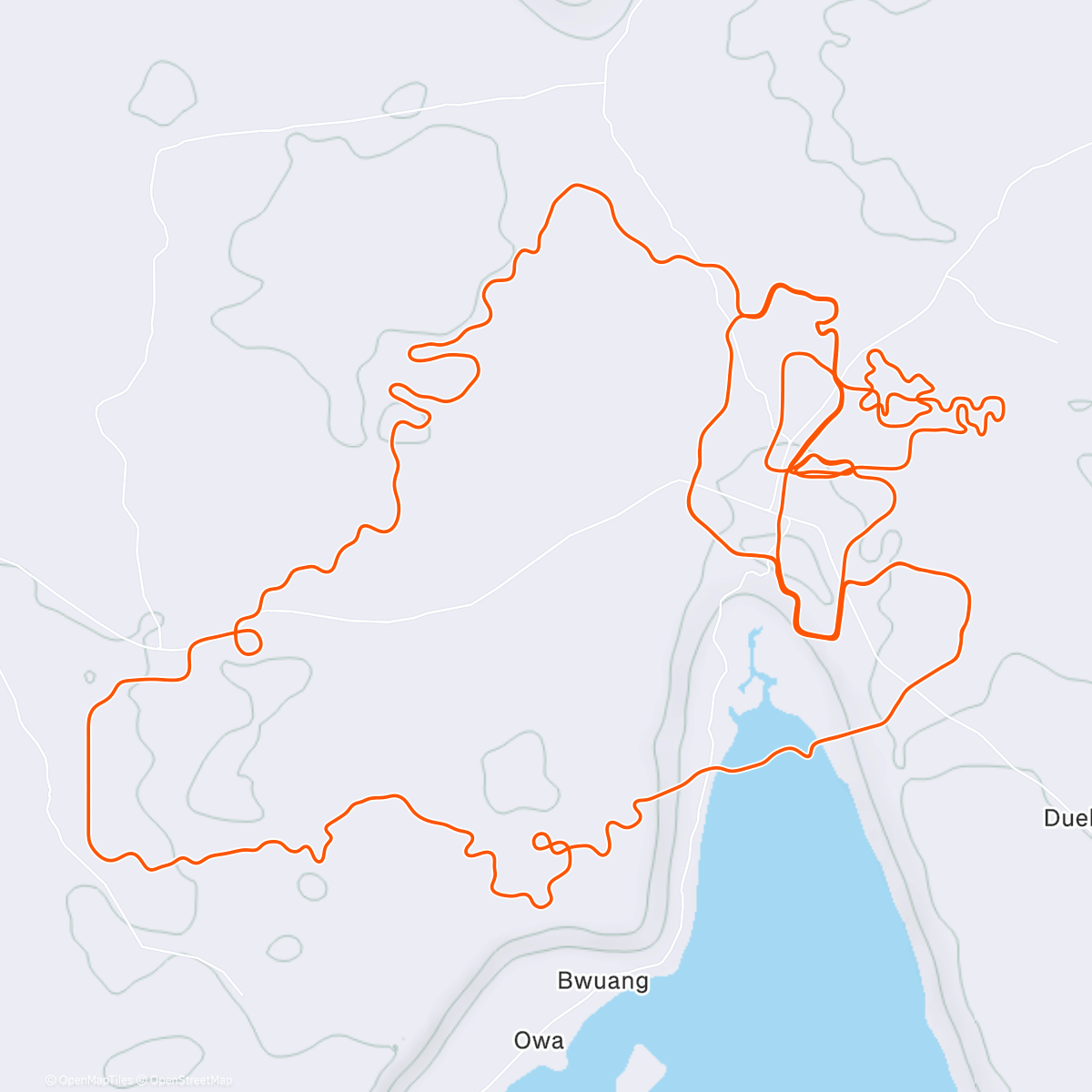 Mapa de la actividad (Zwift - TTT: Zwift Racing League: Redline Rally - Open Indigo League Division 2 (B) on Neon Shore Loop in Makuri Islands)