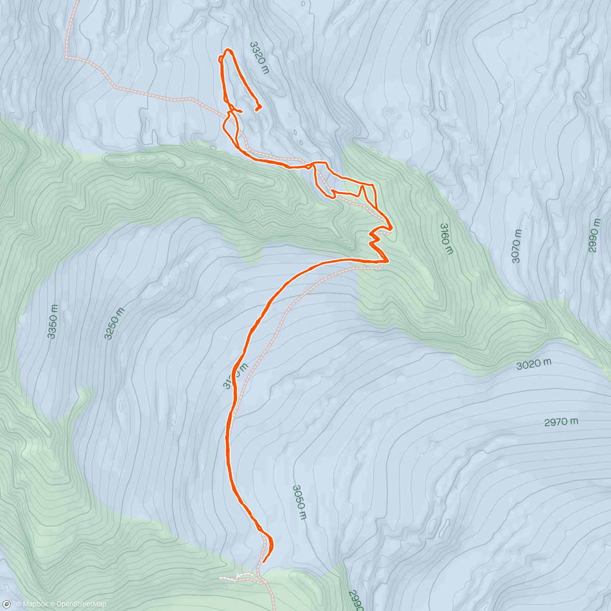 Map of the activity, Crevasse rescue day