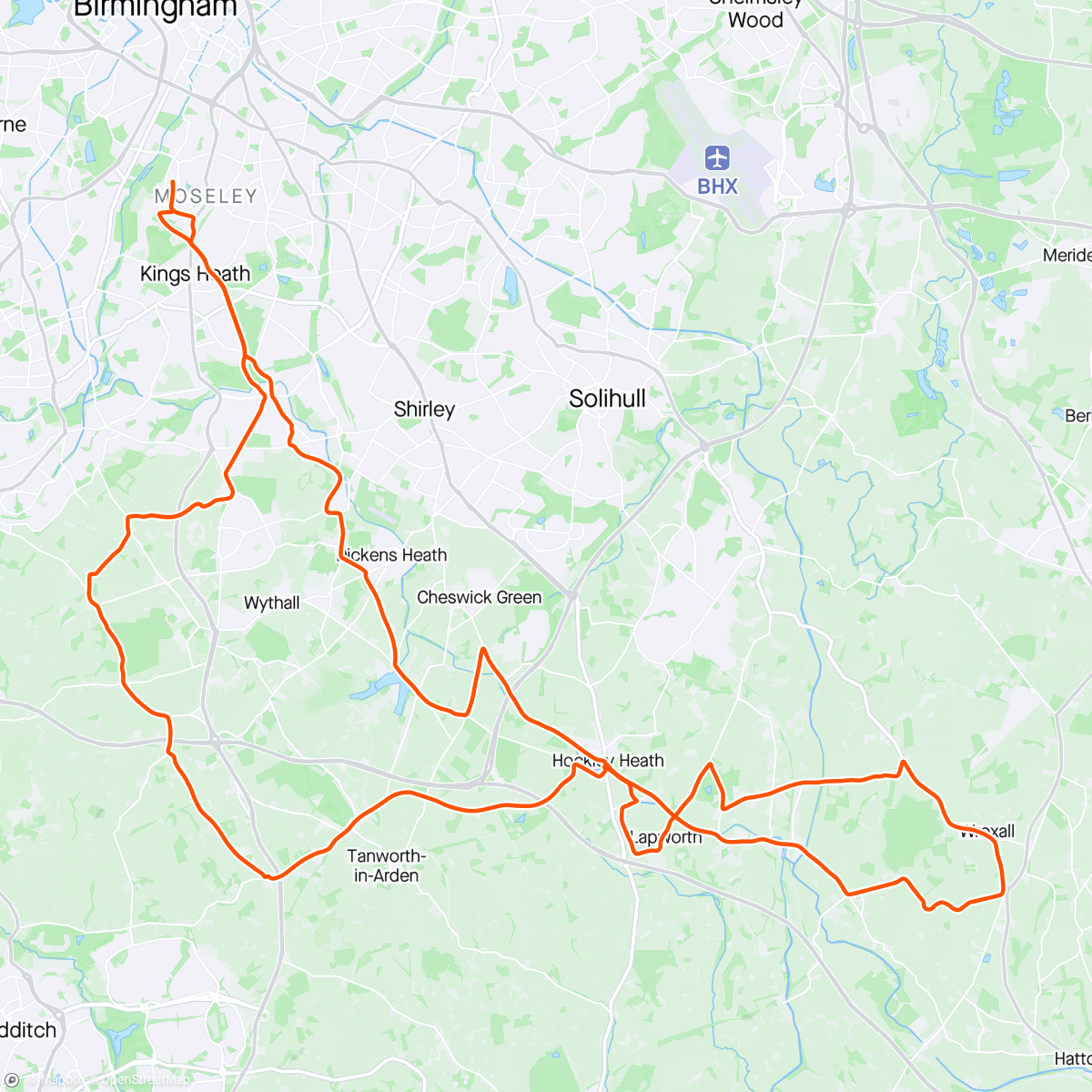 Map of the activity, Steady Morning Ride