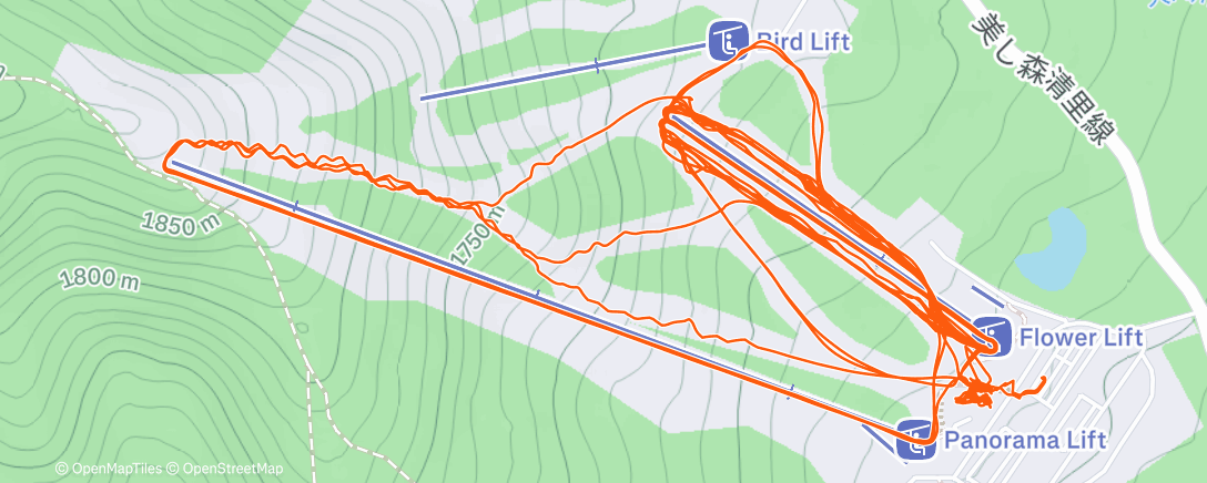 Map of the activity, Saturday Morning Ski