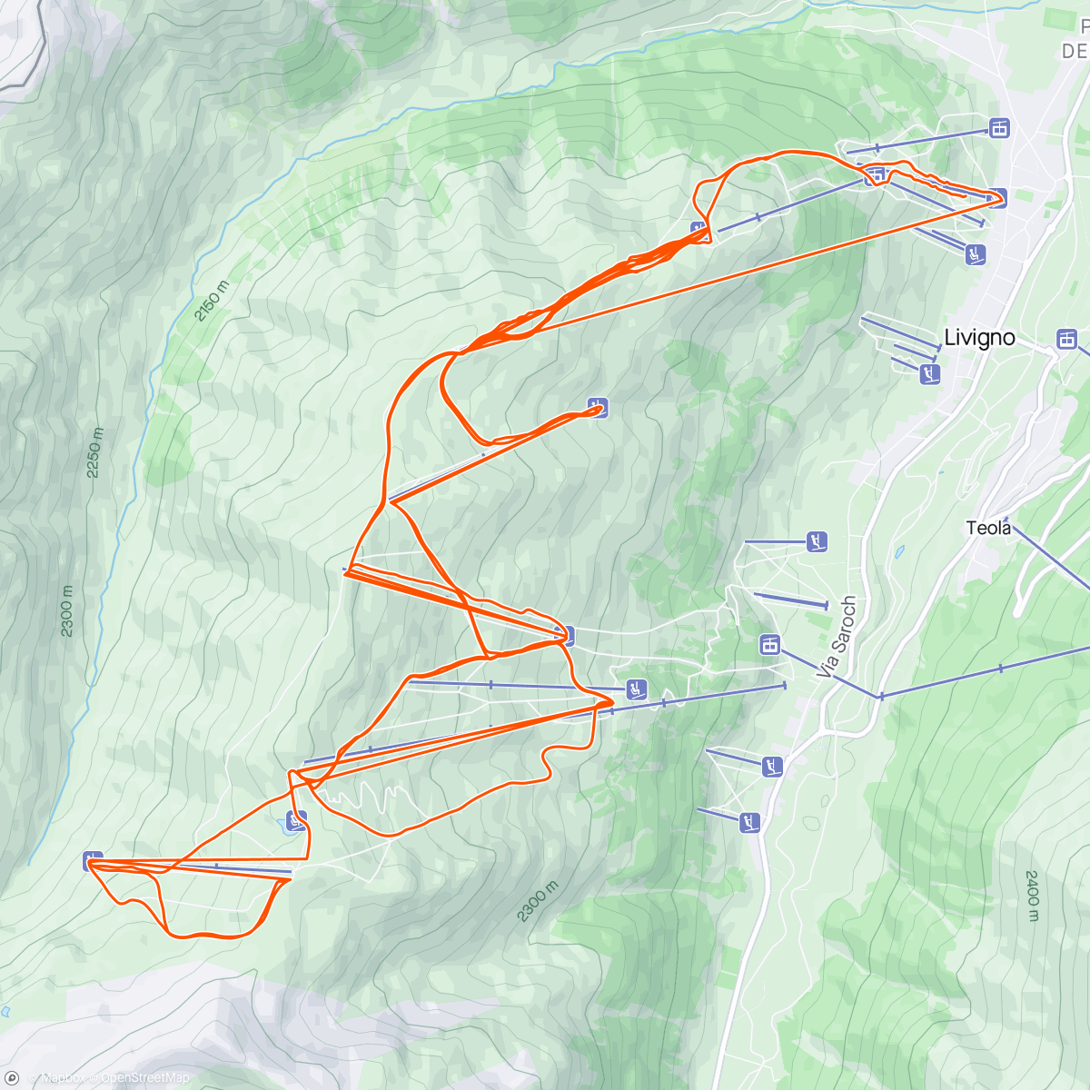 Mapa de la actividad, Morning Alpine Ski
