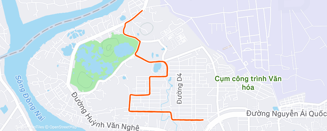 Map of the activity, Morning Run