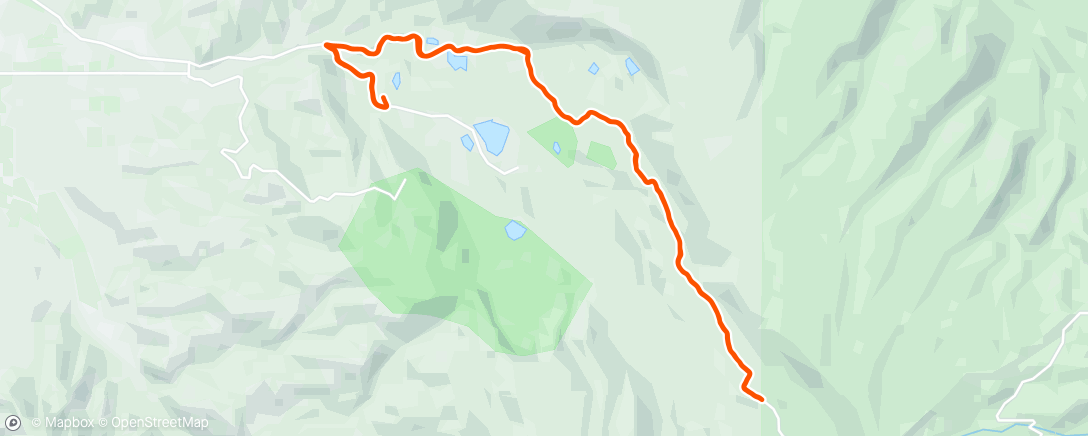 Map of the activity, Almost to the dirt! ~8990 (walked the last 100 yards)