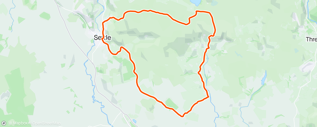 Map of the activity, Settle mtb
