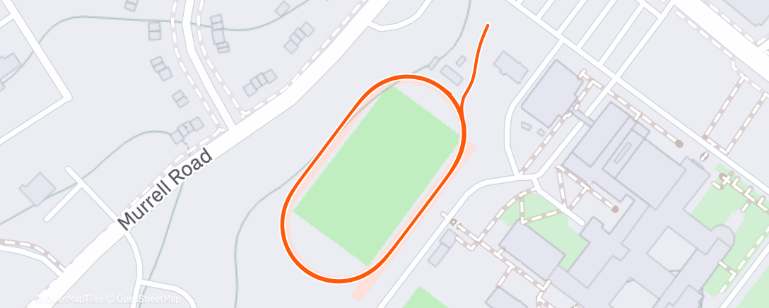 Map of the activity, 6 x 400m