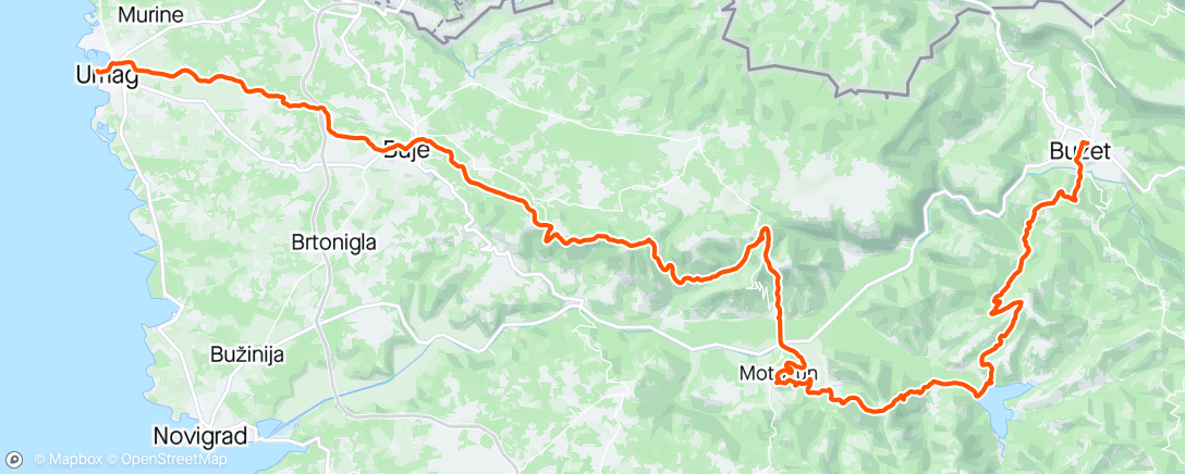 Map of the activity, Istria 100 by UTMB 69km