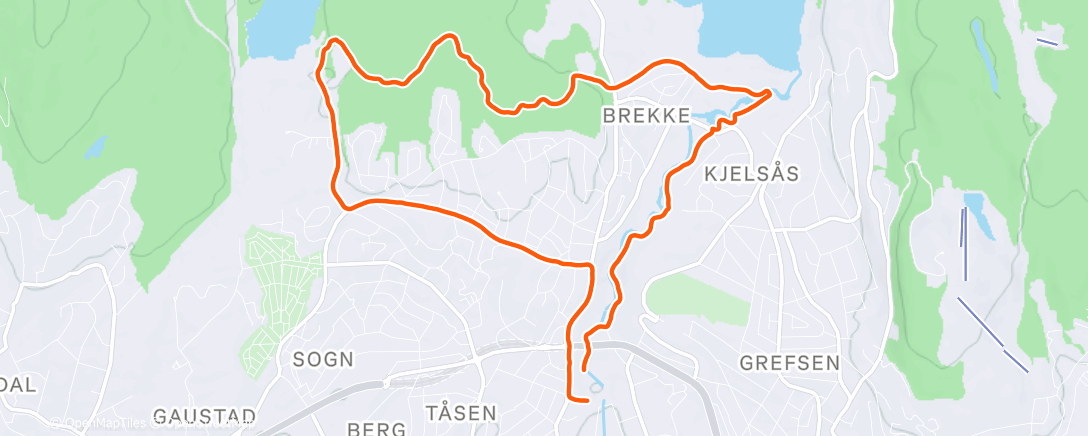 Map of the activity, Morning Run