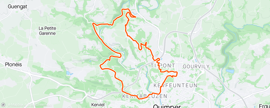 Map of the activity, Kemper vallées avec Gabin