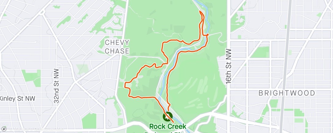 Map of the activity, Morning Hike with Charley