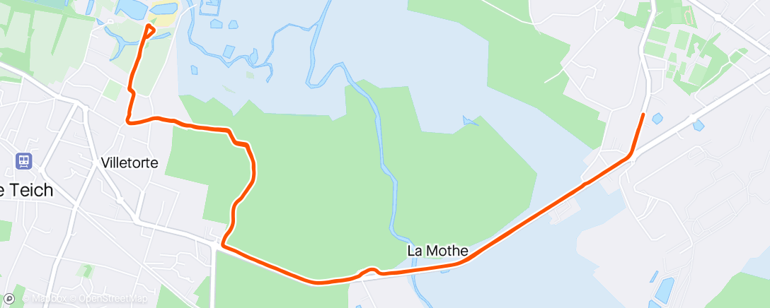 Map of the activity, Vélo dans l'après-midi