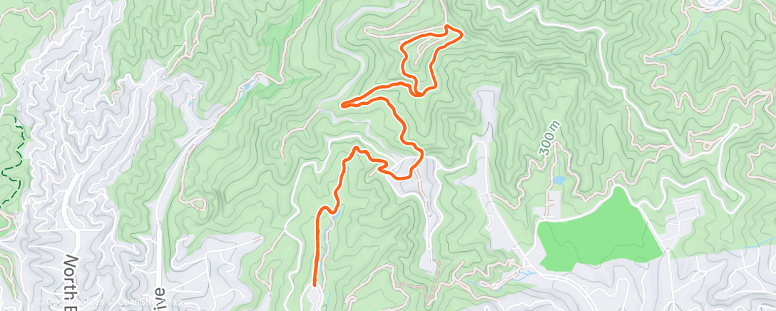 Map of the activity, Afternoon Hike
