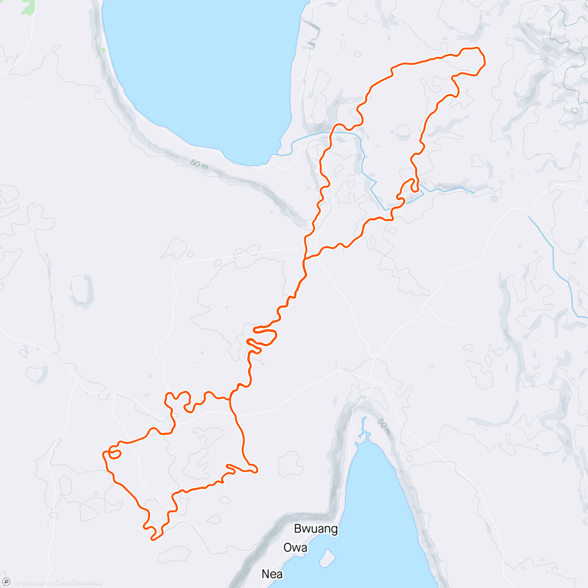 Mapa de la actividad (Zwift - Group Ride: L'Etape du Tour Main Stage: April on Country to Coastal in Makuri Islands)