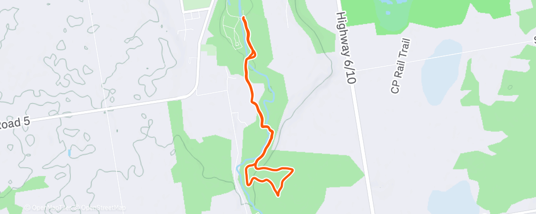 Map of the activity, Afternoon Walk