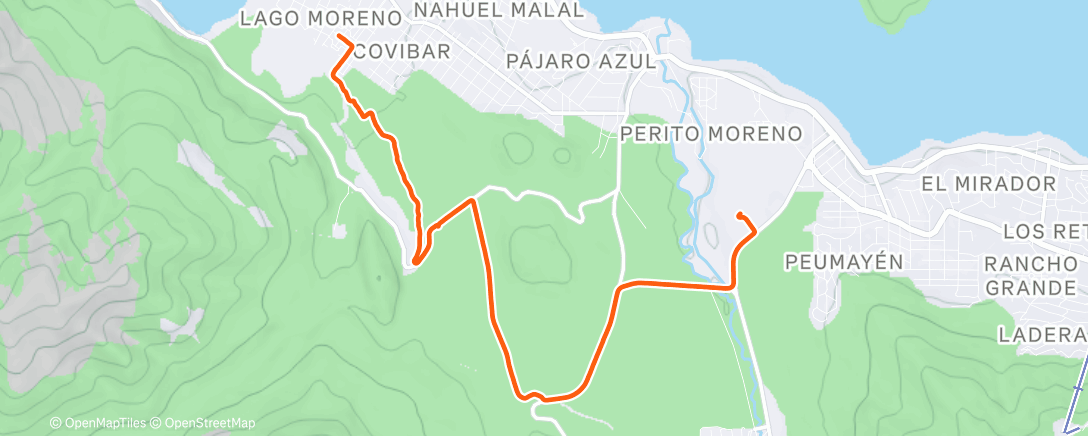 Map of the activity, Carrera de mañana