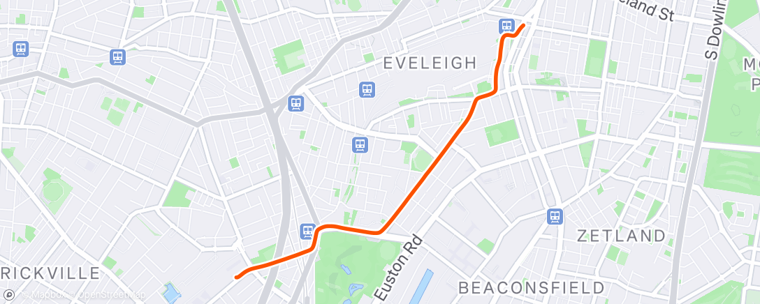 Map of the activity, Lunch Ride