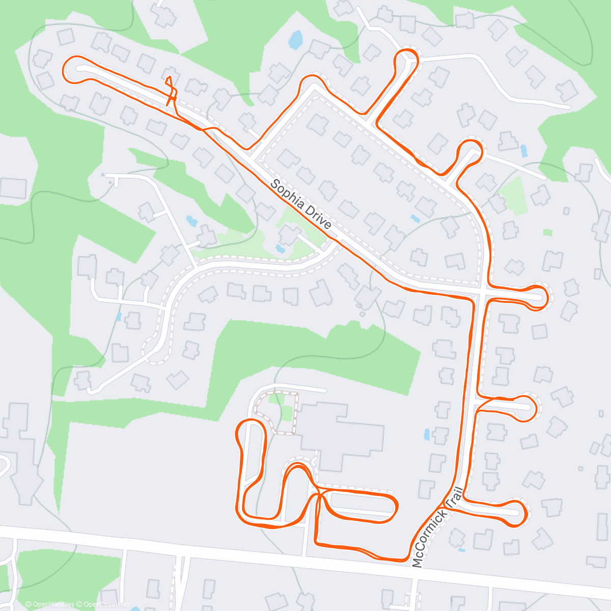Map of the activity, Lunch Walk