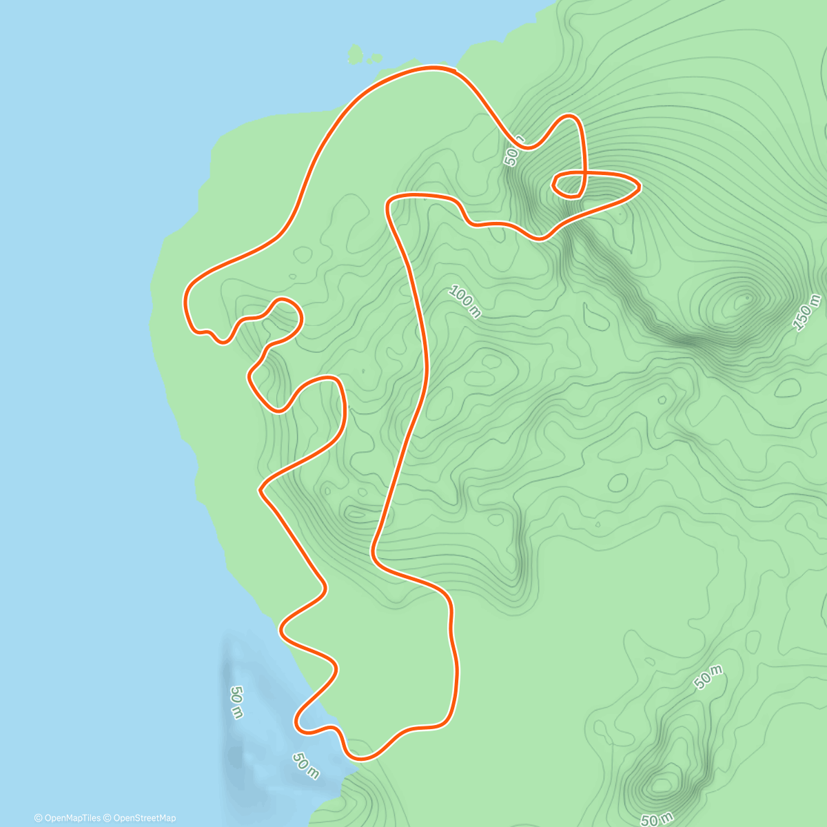 Map of the activity, Zwift - Two Bridges Loop in Watopia