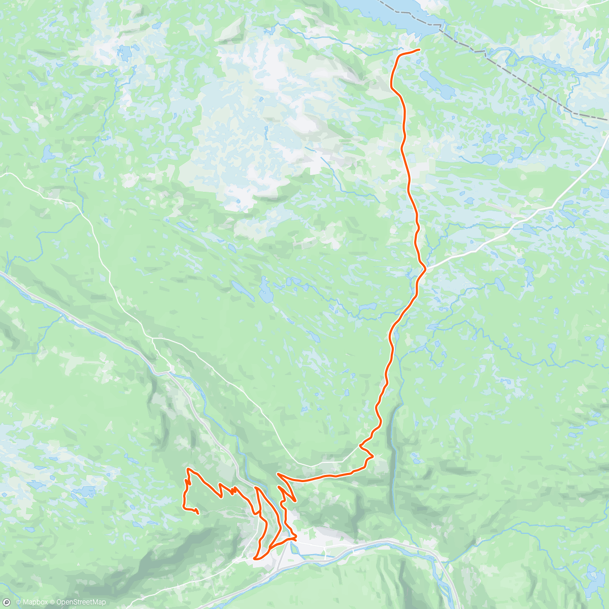 Map of the activity, Skagahøgdi opp + Golsfjellet opp