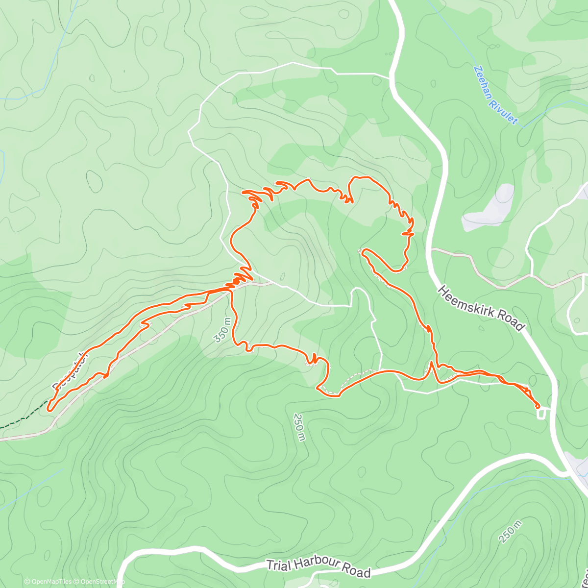 Map of the activity, Silver city trails, zeehan