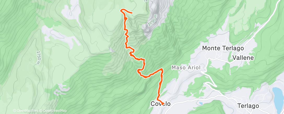 Map of the activity, Lunch Hike